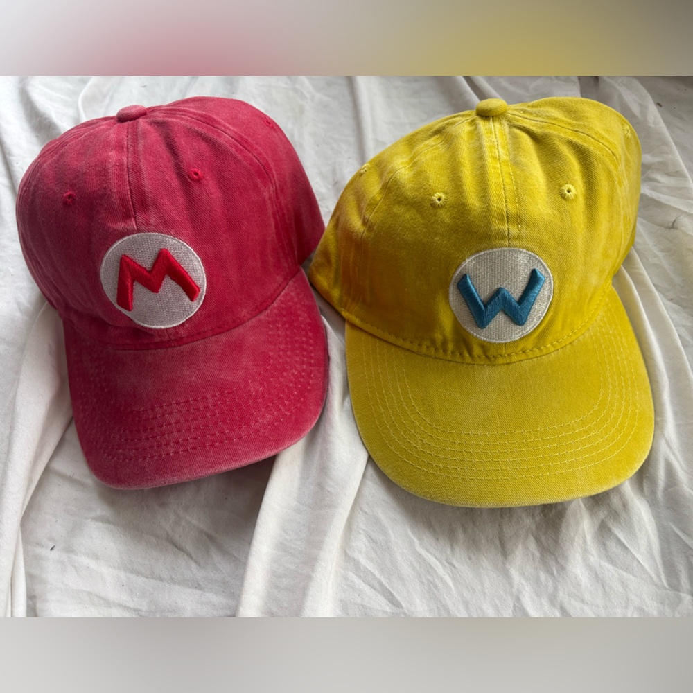 Super Mario bros Nintendo Mario and warrior fitted baseball cap hats set new